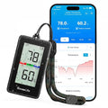 GoveeLife Outdoor Indoor Thermometer Hygrometer IP65 Waterproof, LCD Digital Display, 197ft Buletooth Range, Notification Alerts, 2 Years Data Storage Export, for Camping, Room, Patio, Greenhouse by GoveeLife