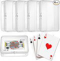 Clear Plastic Playing Card Case Set - 4Pcs Blank Playing Cards Storage Box Trading Card Deck box, Perfect for Organization of Business Game Cards and More (4pcs Clear) by HANSPORTA