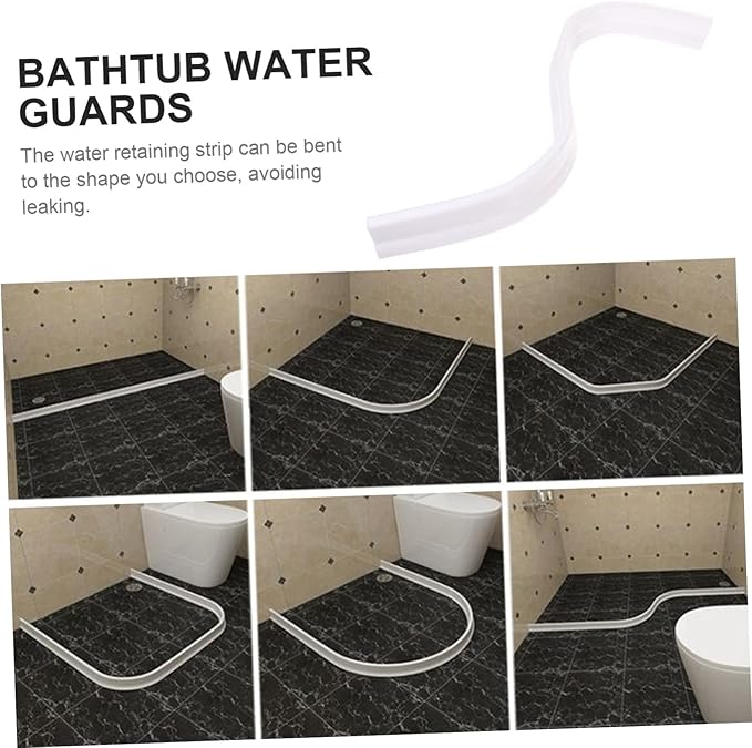 Bathroom Accessories Waterproof Strip Countertop Water Retaining Strip Easy Install Bendable Silicone - Image 9