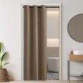 RYB HOME 100% Blackout Door Curtain for Doorway/Open Closet, Privacy Temporary Door for Bedroom/Kitchen/Laundry/Patio, Thermal Insulated Drapes, Mocha, W34xL80, 1 Panel by RYBHOME