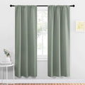 NICETOWN Window Curtains Blackout Drapes - Thermal Insulated Solid Rod Pocket Blackout Curtains/Draperies for Living Room (Greyish Green, One Pair, 34 by 72-Inch) by NICETOWN