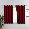NICETOWN Kitchen Full Blackout Curtain Panel, Super Thick and Soft Insulated Window Cover, 100% Blackout Drapery with Black Backing for Cafe Window (Burgundy Red, 1 PC, 52 by 45-inch) by NICETOWN
