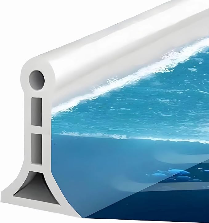 Collapsible Shower Threshold Water Dam, 2025 Upgraded 67'' Shower Water Stopper 3''H Seal Waterproof Shower Guards to Keep Water in Shower, Self Adhesive Water Barrier for Sink Bathroom Kitchen by Unknown