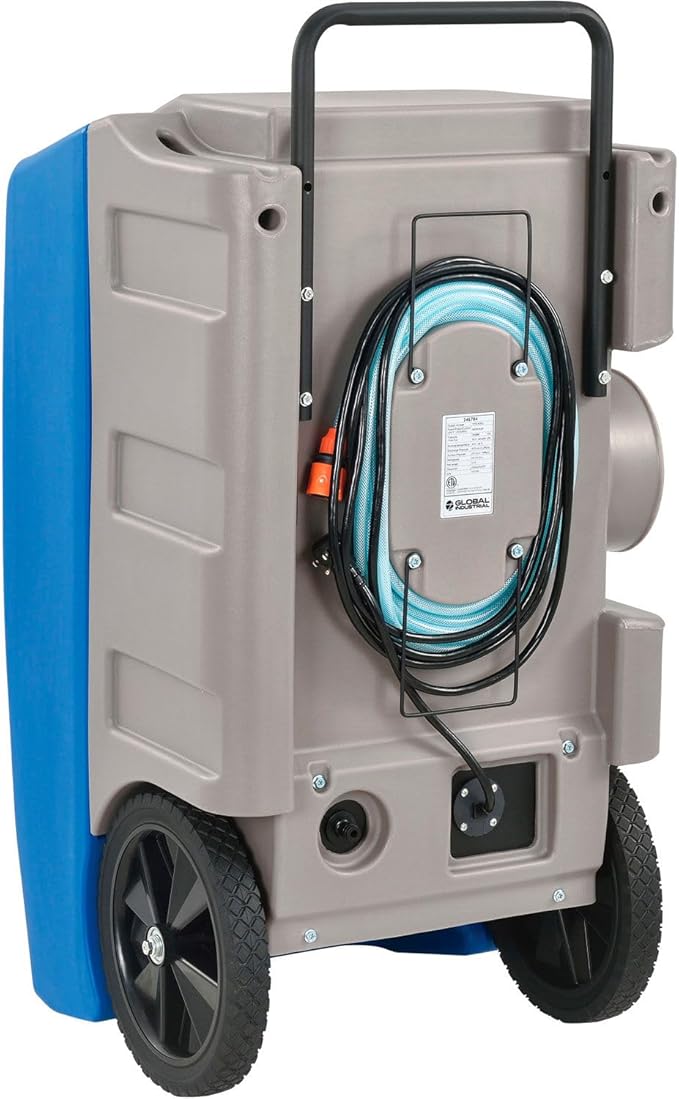 Global Industrial Dehumidifier Commercial Grade Low Grain Refrigerant 250 Pint Dehumidifier with Water Pump, 500 CFM, 2500 Sq Ft Coverage, R410A Refrigerant - Image 3
