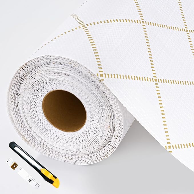 Shelf Liners for Kitchen Cabinets Non-Adhesive, Non-Slip Thickened Shelf Paper Waterproof Washable for Drawer Dresser Pantry Shelve Bathroom Protector Liner by Fzzcvo