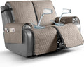 TAOCOCO 100% Waterproof Recliner Cover, Non-Slip Washable Reclining Couch Cover with Elastic Leg Straps, Furniture Protector for Dogs (Taupe, 2 Seater) by TAOCOCO