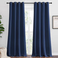 NICETOWN Navy Blackout Curtains 96" Long for Living Room, Thermal Insulated Window Treatment Light Reducing Room Darkening Drapes for Boys Kids Bedroom, Classroom, Apartment (55" W x 96” L, Set of 2) by NICETOWN
