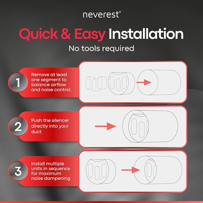 neverest® ESD 6 Inch Inline Duct Silencer – Commercial/Residential HVAC Noise Reduction - Image 5