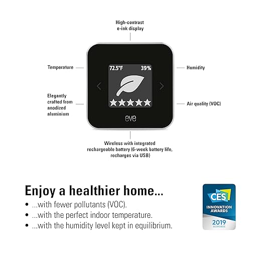 Eve Room - Indoor air Quality Sensor to Monitor air Quality (VOC), Temperature & Humidity, Apple HomeKit Technology, Bluetooth and Thread - Image 3
