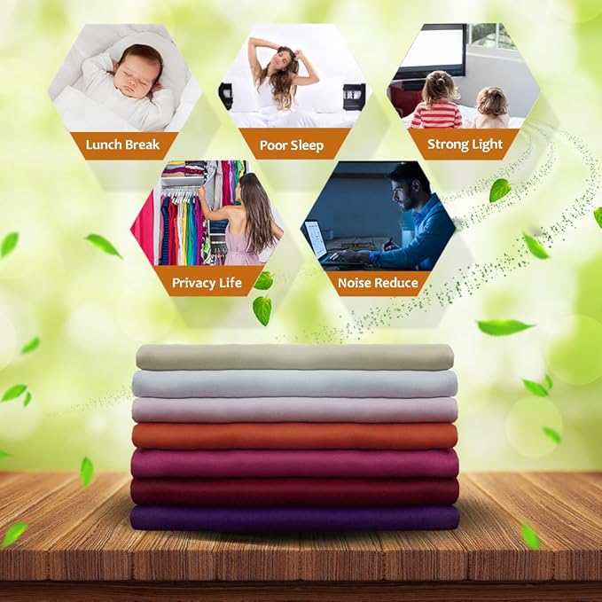 NICETOWN Blackout Room Darkening Window Curtain Triple Weave Home Decoration Solid Ring Top Blackout Room Darkening Drape for Bedroom (Single Panel, 42 x 63 inch, Royal Purple) - Image 7