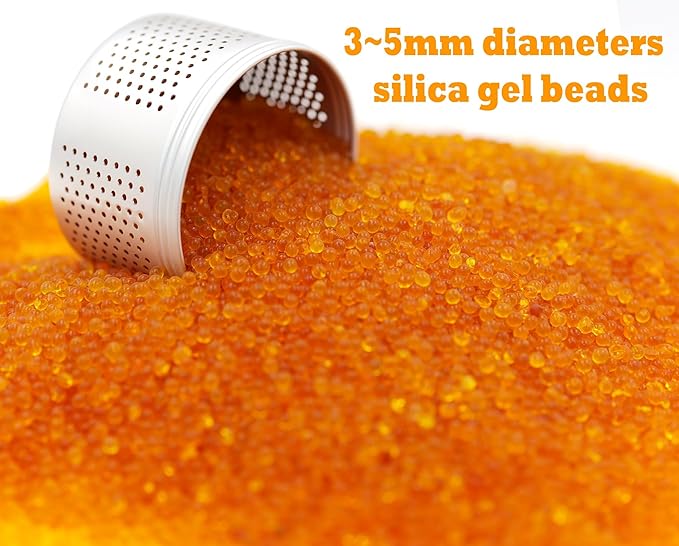 Gun Safe Dehumidifier 200g - Small Silica Gel Desiccant Canister, Moisture Absorber for Gun Cabinets & Safes, Protect 80 Cubic Feet, Silver, Aluminum Shell - Image 2