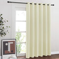 NICETOWN Blackout Sliding Door Curtain 84 inches Long, Grommet Patio Door Curtain & Drape Room Divider Sound & Light Blocking Privacy Thermal Drapes for Living Room (Beige, W80 x L84, 1 Panel) by NICETOWN