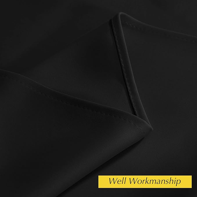 NICETOWN Door Curtain for Doorways, Blackout Privacy Doorway Curtains for Bedroom Closet Door, 80 inches Long Temporay Door Cover Portable Curtains for Hallway, 42 inches Wide, Black, 1 Panel - Image 7