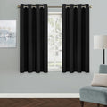 MYSKY HOME Blackout Curtain, Black Bathroom Curtain, 54 Inch Length, Grommet Room Darkening, Triple Weave Thermal Insulated, 1 Panel, 52 x 54 in by MYSKYHOME