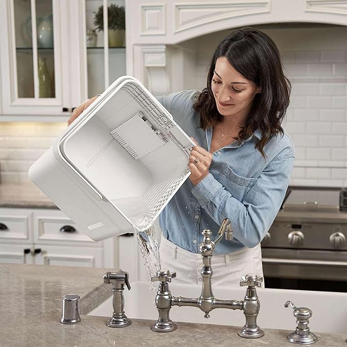 Midea Cube 50 Pint Dehumidifier for Basement and Rooms at Home for up to 4,500 Sq. Ft., Built-in Pump, Drain Hose Included, Smart Control, Works with Alexa (White), ENERGY STAR Most Efficient 2022 - Image 3