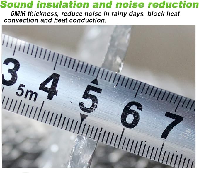Reflectix Insulation Self-Adhesive Moisture-Resistant Reflective Insulation Foil, Foam Insulation Foil Rolls for Walls, Roofs, Attics, Garages(Size:1x5m(3.2x16.4ft)) - Image 4