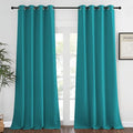 NICETOWN Blackout Curtains 120 inch Length for Sliding Glass Door, Grommet Thermal Insulated Room Darkening Sound Reducing Drapes for Room Divider, 1 Panel, W52 x L120, Peacock Teal by NICETOWN