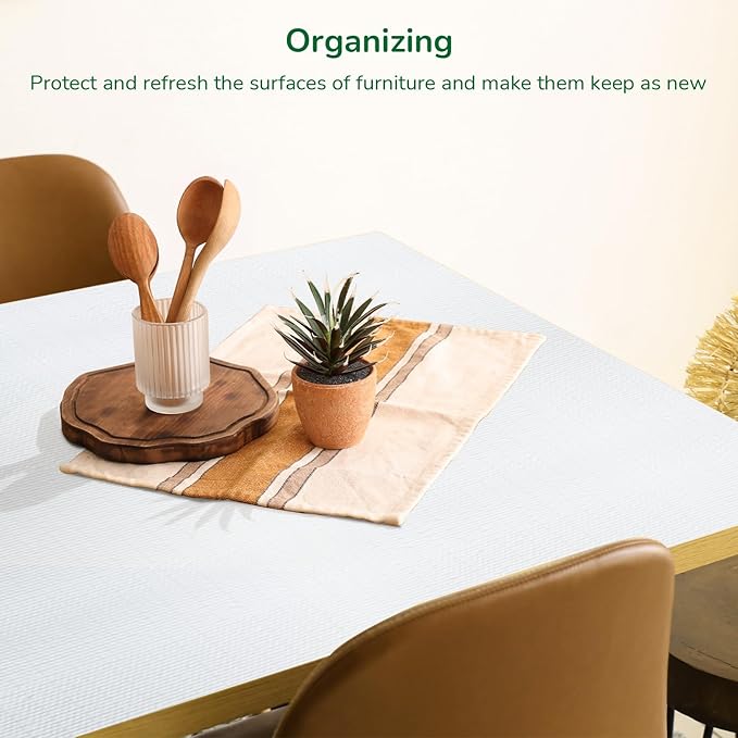 Shelf Liner and Cabinet Liner for Kitchen, Non-Slip Non-Adhesive Drawer Liners for Cabinets and Cupboard, Dresser, Shelves, Tool Box, Pantry, Thickened Easy Install, Strong Grip, 23.6in x 20FT, White - Image 6