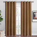 NICETOWN Sleek Blackout Curtains 86 inches Length for Small Windows, Noise Reducing and Block Draft Panels for Door Doorway Laundry Office Luxury Decor Theme (2 Panels, Gold Brown, W55 x L86 -Inch) by NICETOWN