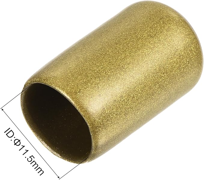 uxcell 20pcs Rubber End Caps 11.5mm ID Vinyl Round Tube Bolt Cap Cover Thread Protectors Gold - Image 3