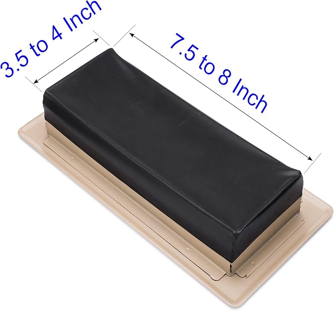 Rubber Vent Cover, 4 x 8 Inch, 3-Pack, Black, DOES NOT include metal vent, Stops Airflow - Image 3