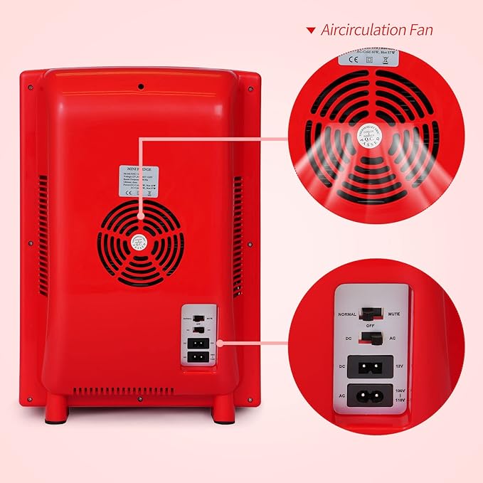 RYFT Incubators for Hatching Eggs, 25L Portable Reptile Scientific Lab Incubator with 5°C-60°C, 12V/110V Heating and Cooling for Small Reptiles (Red) - Image 5