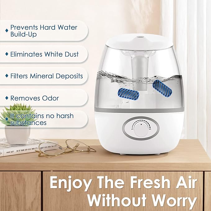 20X Humidifier Demineralization Cartridge Compatible with Most Humidifiers Replacement for Ultrasonic Humidifier Tank Cleaner Fish | Prevents Hard Water Build-Up | Eliminate White Dust - Image 7