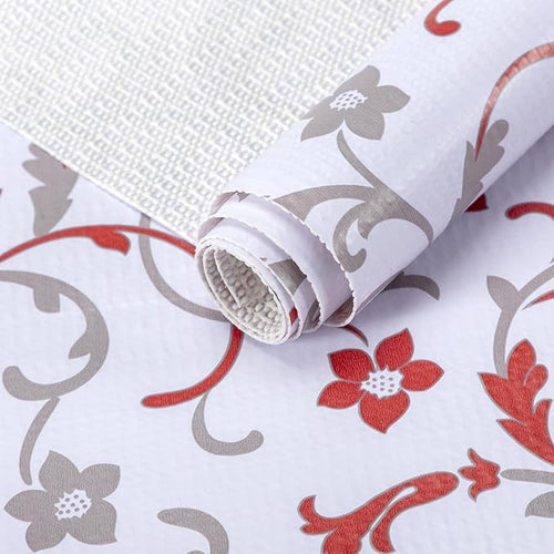 12" W x 120" L Floral Drawer and Shelf Liner for Cabinets, Non-Adhesive Strong Grip Non-Slip Flower Shelf Cabinet Kitchen Shelf Liners for Kitchen Cabinets by DwellAid