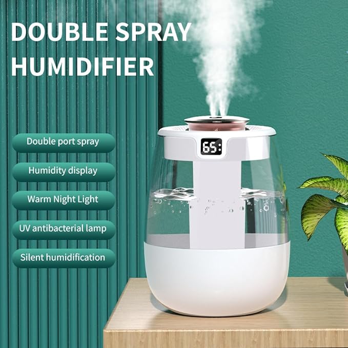Humidifier for Bedroom,1.8L Cool Mist Humidifier with Night Light, Humidifiers for Home and Plants Baby Room with 20dB Quiet,Waterless Auto-Off - Image 2