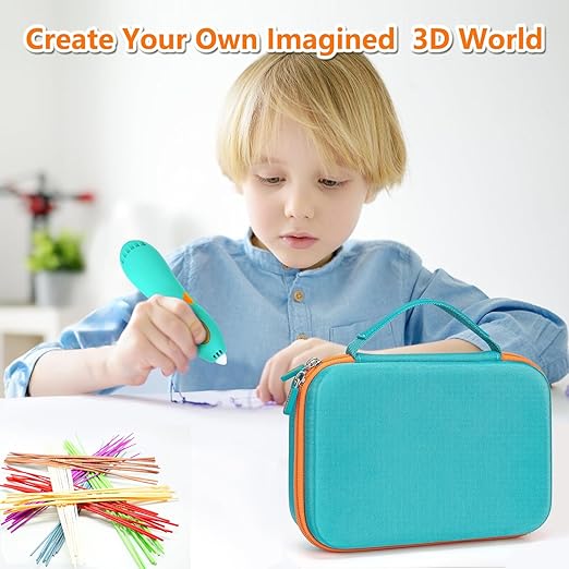 Case for 3Doodler Start+ Essentials (2023,2024) 3D Pen Set for Boy & Girls, Art Activity Set Storage for Educational STEM, Carrying Case for 3D Printing Filament Refill and USB Cable (Box Only) - Image 3