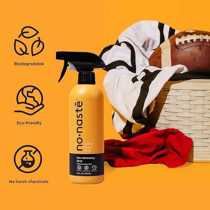 Nonaste Odor Eliminating Spray for Shoes, Gym Bags, Sports Gear & Yoga (16 Oz, Pack of 1) | Long-Lasting Fabric Refresher with Enzymes | Shoe Deodorizer & Gym Bag Deodorizer, Fabric-Safe - Image 4
