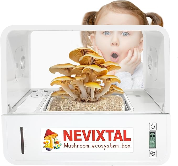 Smart Mushroom Growing Tent,Grow Mushrooms at Home Kit,Fully Automatic Mushroom Grow Box,Automatically Adjusts Humidity,Fresh Air System,with Lighting,Just Add Spores,Automatic Growth. by Nevixtal