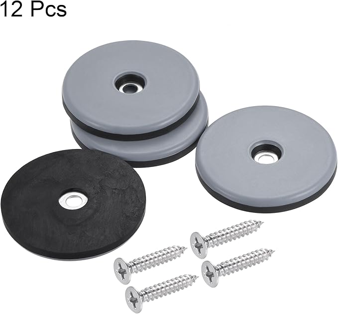 uxcell 50mm Furniture Feet Slider Glides Screw-in Chair Leg Protector Pads PTFE 12pcs - Image 3