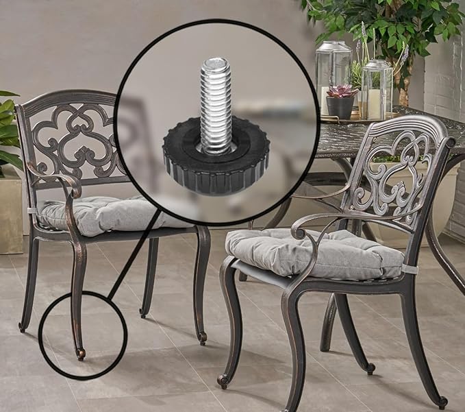 Slipstick Gorilla Outdoor Adjustable Furniture Levelers (8 Pack) Weatherproof Screw in Leg Glides for Chairs, Tables, and Outdoor Furniture Feet, 7/8 Inch Nylon Spherical Glide, 5/16"-18 BSW Thread - Image 3