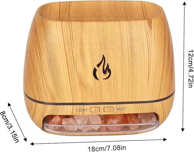Ultrasonic Diffusers for Aromatherapy,Salt Rock Fragrance Oil Humidifier | Cool Mist Humidifier with 7-Color Light for Meditation Yoga Studio Study Bathroom Spa Users Apartment Enthusiasts Women - Image 5