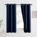NICETOWN 100% Blackout Curtain Panel, Thermal Insulated Black Liner Curtain for Nursery Room, Noise Reducing and Cold Blocking Drape for Windows (Navy, 1 PC, 42-inch Wide by 63-inch Long) by NICETOWN