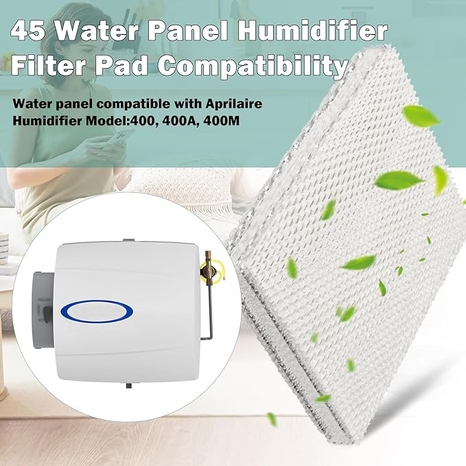 45 Water Panel Humidifier Filter Pad Replacement Compatible with Aprilaire Whole House Humidifier Models 400, 400A, 400M Humidifier Parts, Furnace Humidifier Filter Accessories -(2 Pack) - Image 2