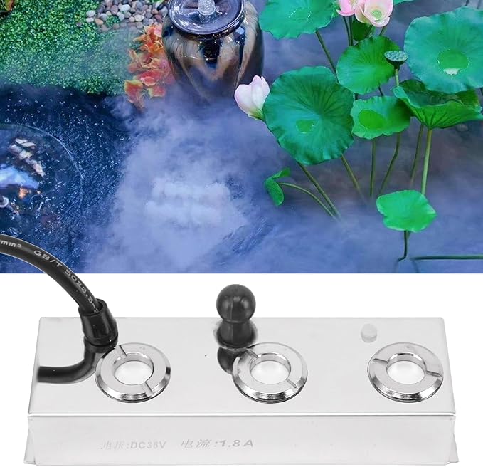 Mist Maker Fogger, 3 Ultrasonic Mist Maker, Stainless Steel Fog Machine Ultrasonic Pond Fogger for Water Fountain Pond Atomizer Humidifier, Halloween - Image 8