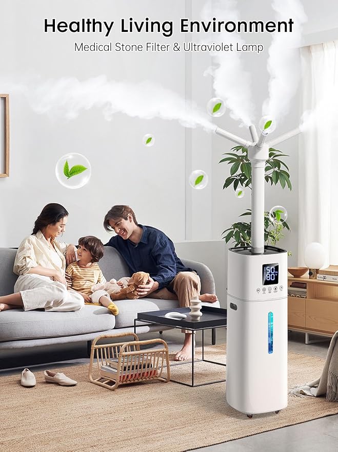 15L/4Gal Humidifier Large Room, 600mL/h Misting, 1200ft² Coverage, Auto Humidity Control, 72H Runtime, Top Fill, Aroma Diffuser, Sleep Mode, 12H Timer, Auto Shutoff Protection - Image 7