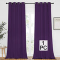 NICETOWN Blackout Window Curtain Panel - (Deep Purple Color) Home Fashion Thermal Insulated Room Darkening Drapery for Bedroom, 52W x 95L, Sold Individually by NICETOWN