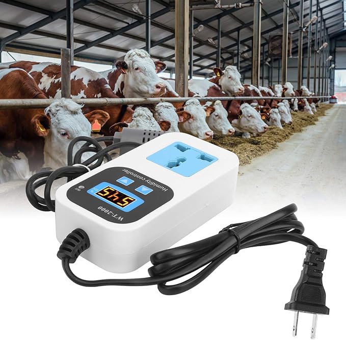 Fafeicy WT2000 Digital Humidity Controller for Humidifier Dehumidifier, 0-99% RH Range, 110-220V, ABS Material, 10A Capacity, US Plug - Image 6