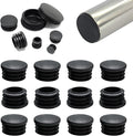 1-1/4" (32mm) Plastic Hole Plugs Black -Round Chair Leg Caps, Flush Mount Pipe Plugs, Tubing End Caps for Metal&Wood Legs Tube, Outdoor Furniture Feet caps & Table Plastic Plugs, 12 PCS by EASYEAH