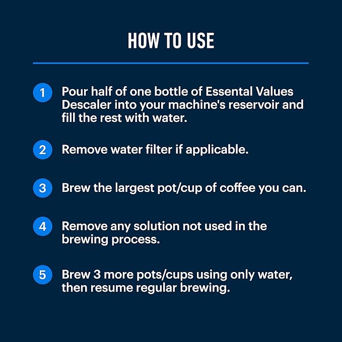 Essential Vales Descaling Solution (8 Uses) Coffee Machine Descaler Cleaner - Compatible with Breville Keurig Nespresso Delonghi - Liquid To Descale Coffee & Espresso Machines - Image 5