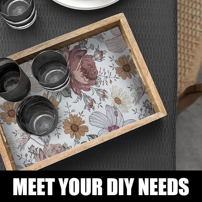 Floral Drawer Shelf Liners, Non Adhesive and Strong Non-Slip Cabinet Drawer Shelf Liners for Kitchen Wire Fridge, Waterproof Shelf Liner,Easy to Clean,12IN x 10FT - Image 9
