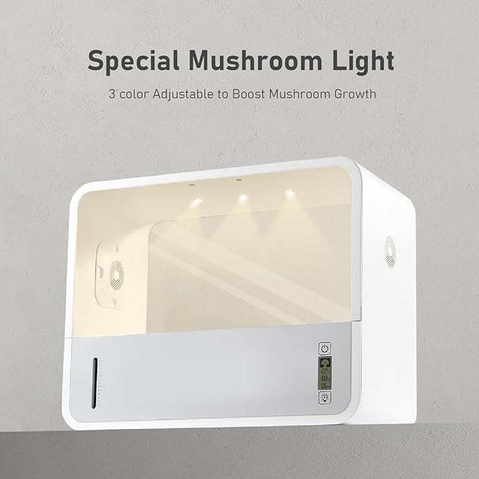 ZJchao Mushroom Growing Tent, Mushroom Ecological Box Grower with Transparent Viewing Auto Humidity Temperature Control Adjustable LED Lighting for Growing Shiitake Oyster Enoki - Image 3