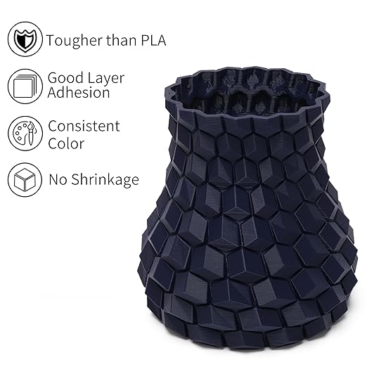 INLAND Micro Center PLA+ 3D Printing Filament 1.75mm - PLA Pro Dimensional Accuracy +/- 0.03 mm - 1kg Cardboard Spool (2.2 lbs) (1 Pack Dark Blue, 1.75mm) - Image 2
