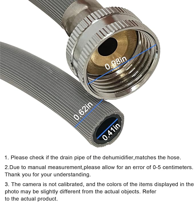 Dehumidifier Drain Hose 3/4 Inch FHT Connection, With Brass Joint To Prevent Water Leakage, Fully Compatible With Most Of Dehumidifiers，8ft - Image 2