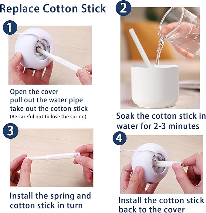 Humidifier Filters Sticks 3.66'' Replacements Cotton Stick Small Humidifier Filter Stick for INVODA Mini Cool Mist Humidifiers (24PCS) - Image 4