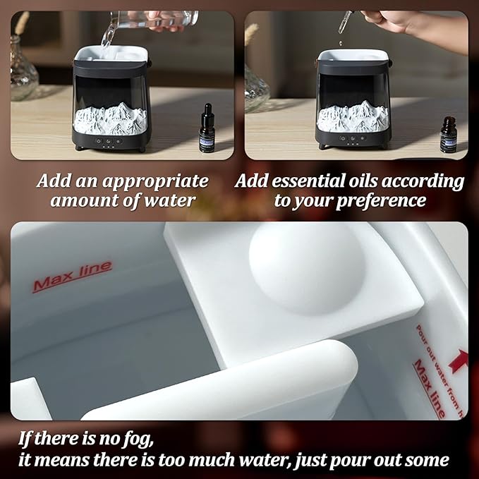 Essential Oil Diffuser for Home, Bedroom Humidifiers, Air Scent Aroma Aromatherapy Ultrasonic Machine Timer Small Mini difusor de Aromas para casa Living Room Office Decor Gifts Fireplace Aurora - Image 7