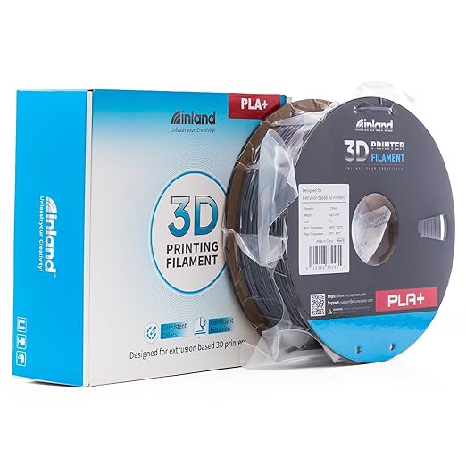 INLAND Micro Center PLA+ 3D Printing Filament 1.75mm - PLA Pro Dimensional Accuracy +/- 0.03 mm - 1kg Cardboard Spool (2.2 lbs) (1 Pack Gray, 1.75mm) - Image 8